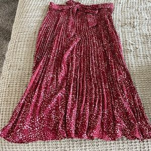 Skies are Blue Saige Pleated Midi Skirt